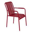 Chaise de jardin avec accoudoirs en aluminium
