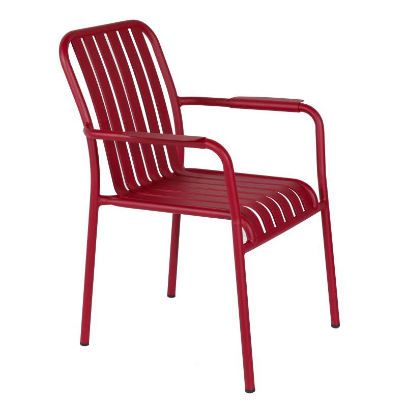 Chaise de jardin avec accoudoirs en aluminium
