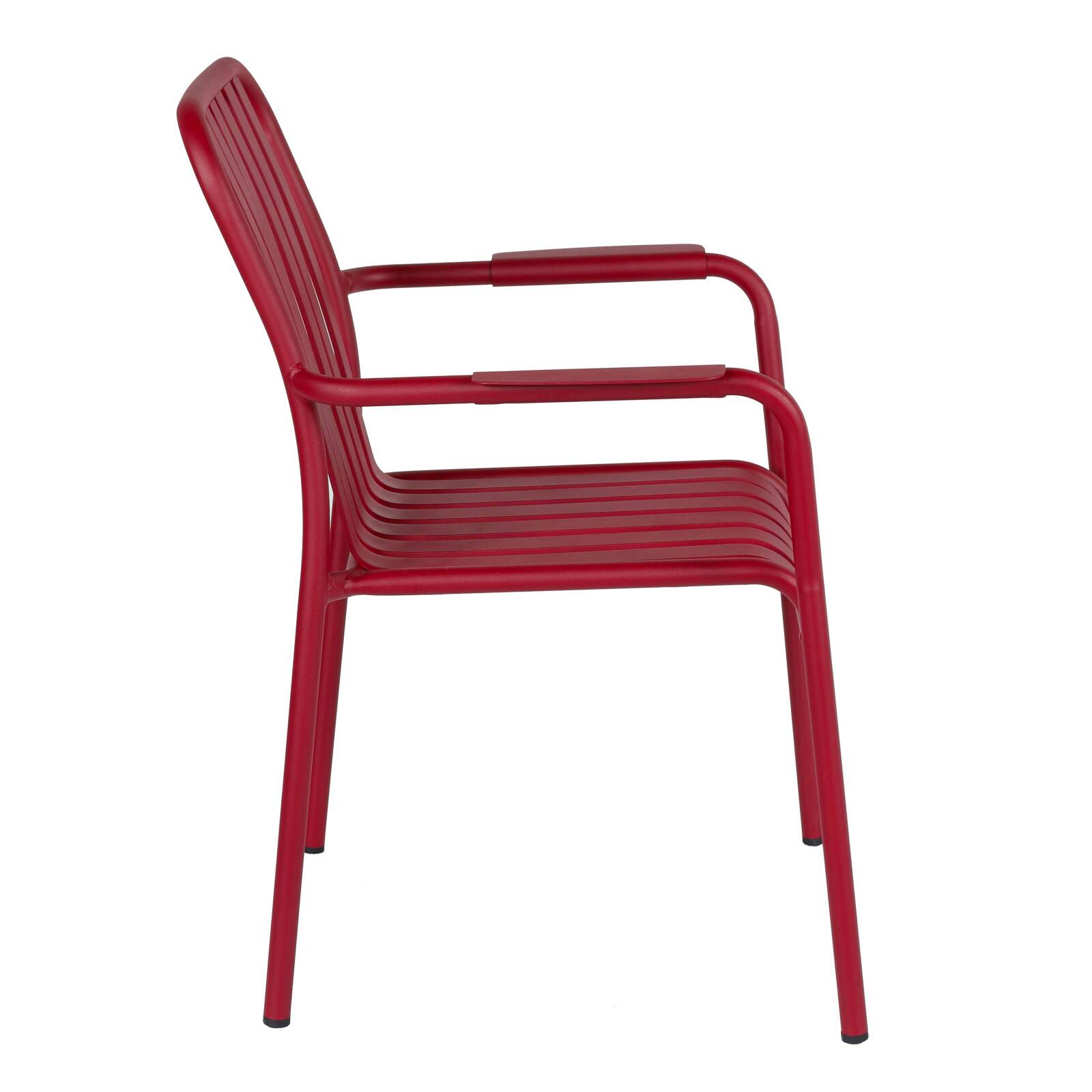 Chaise de jardin avec accoudoirs en aluminium