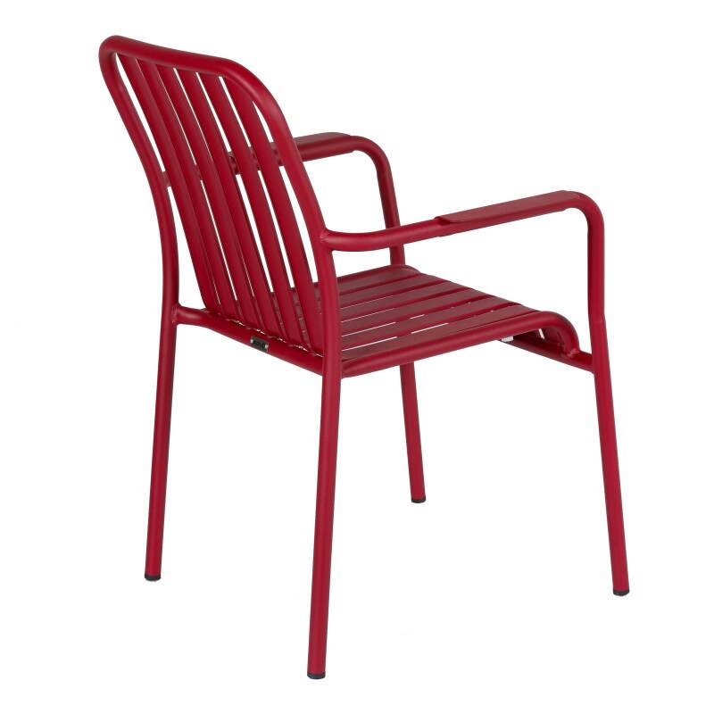 Chaise de jardin avec accoudoirs en aluminium