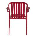 Chaise de jardin avec accoudoirs en aluminium