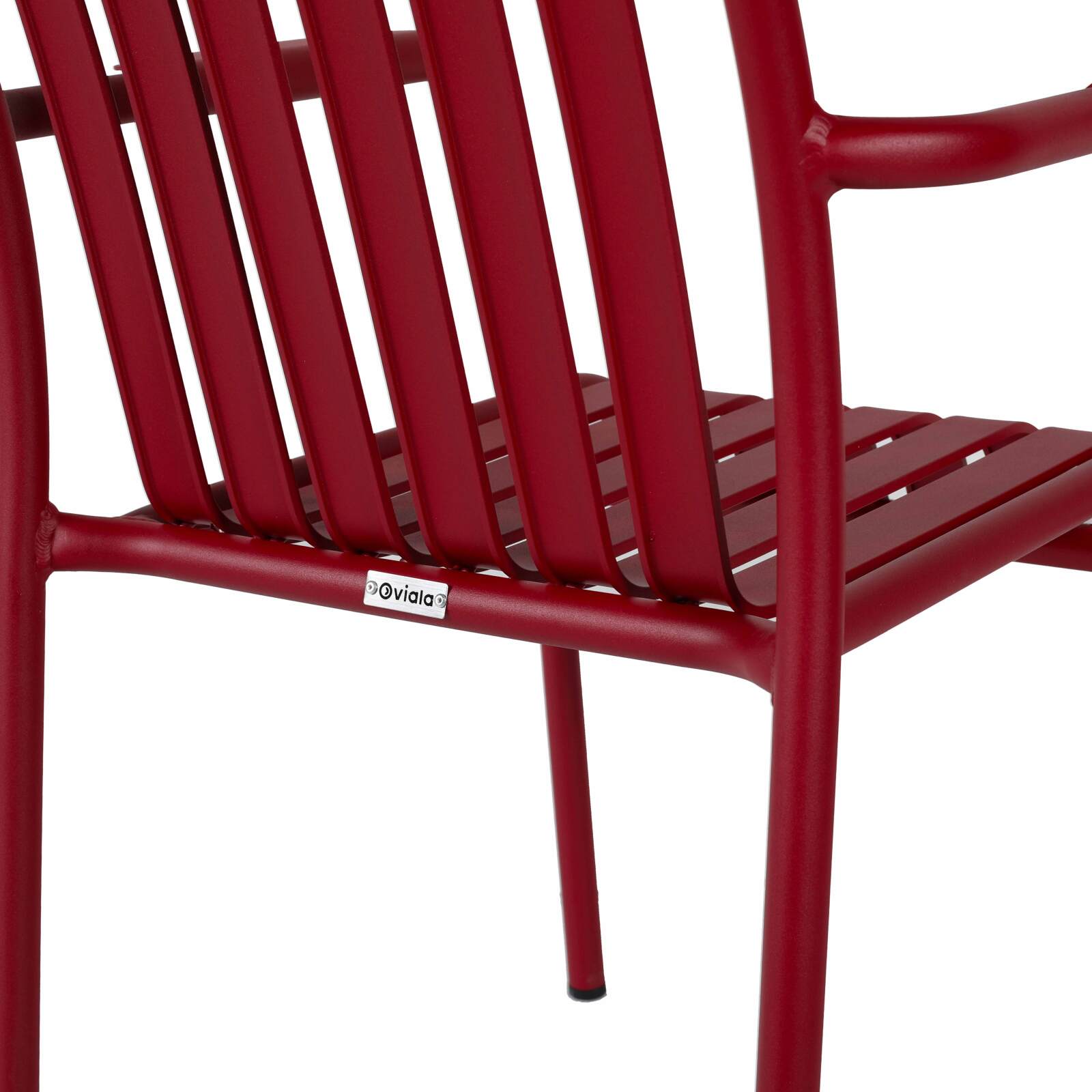 Chaise de jardin avec accoudoirs en aluminium