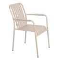 Chaise de jardin avec accoudoirs en aluminium