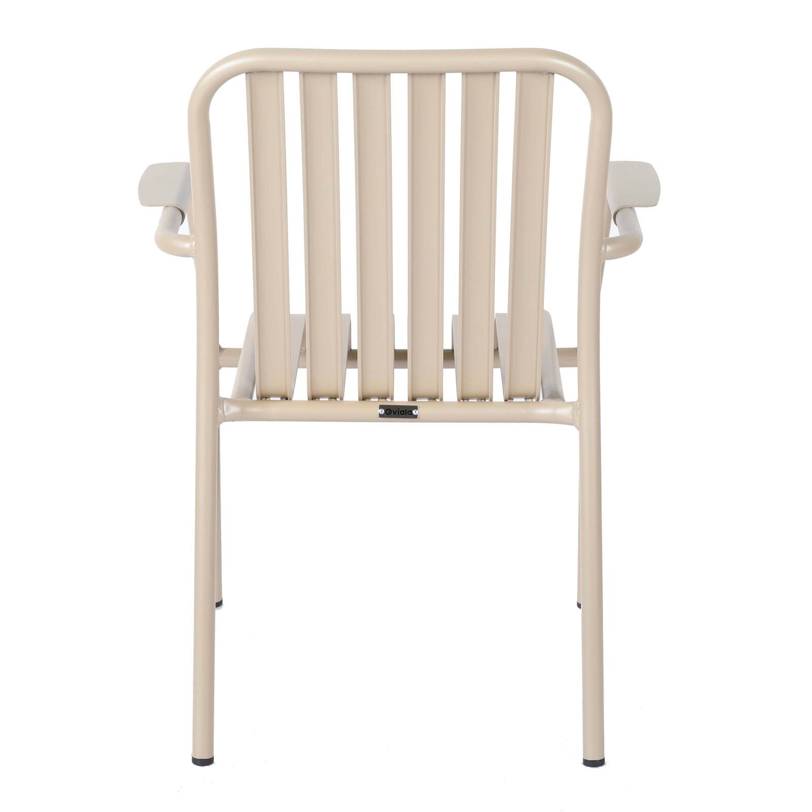 Chaise de jardin avec accoudoirs en aluminium