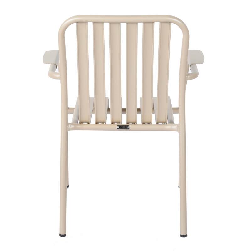 Chaise de jardin avec accoudoirs en aluminium (6/7)