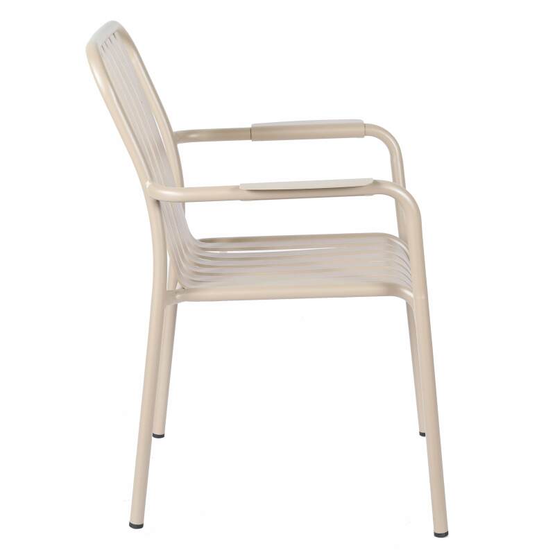 Chaise de jardin avec accoudoirs en aluminium (4/7)