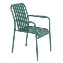 Chaise de jardin avec accoudoirs en aluminium