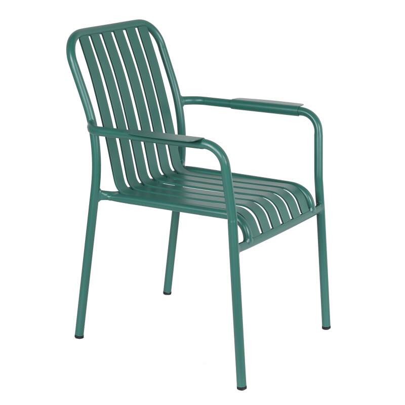Chaise de jardin avec accoudoirs en aluminium