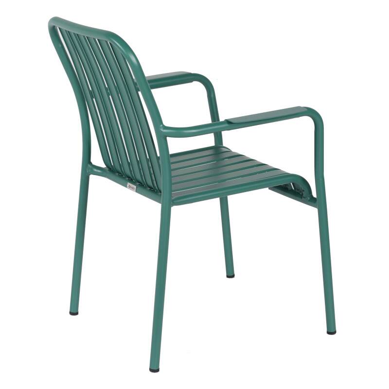 Chaise de jardin avec accoudoirs en aluminium