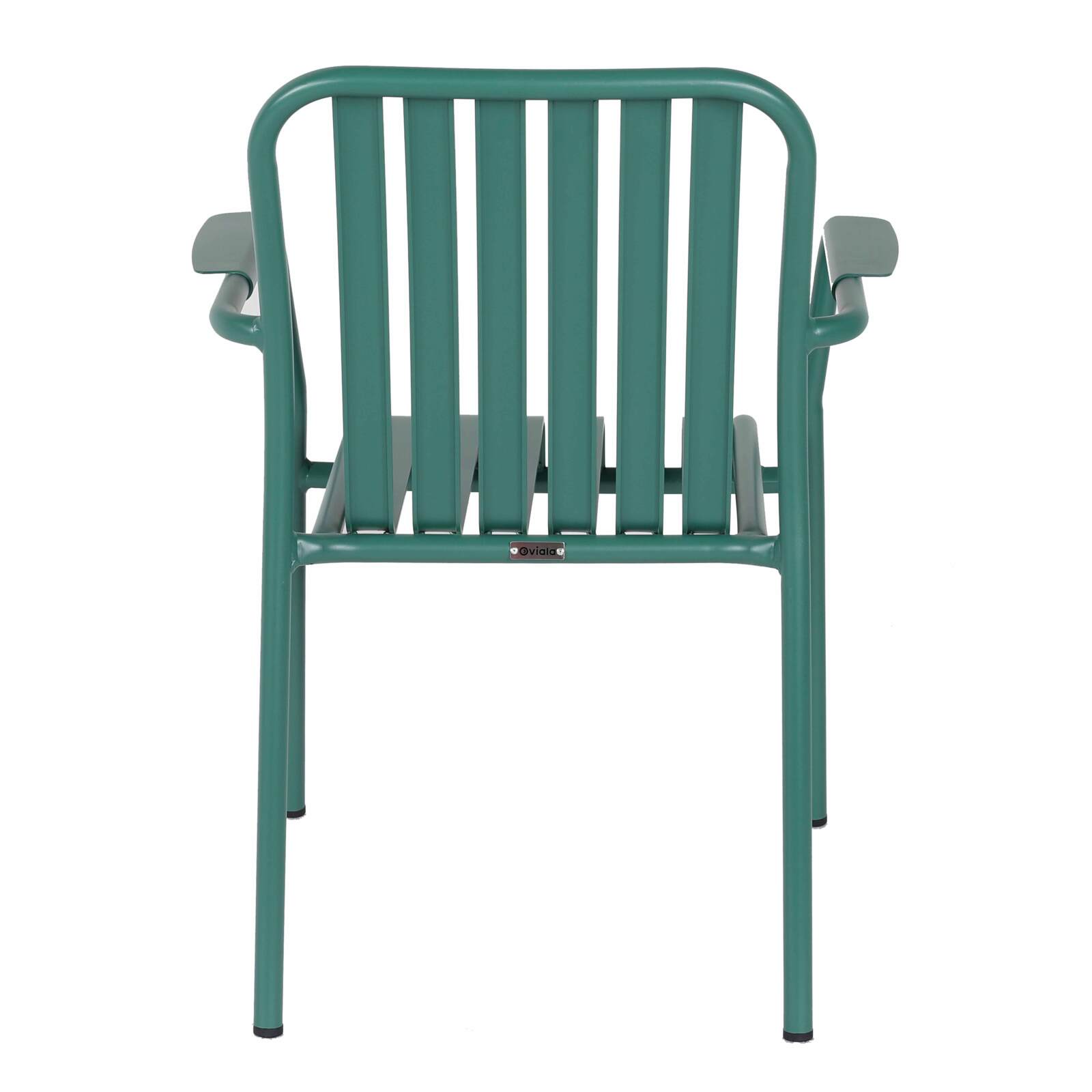 Chaise de jardin avec accoudoirs en aluminium