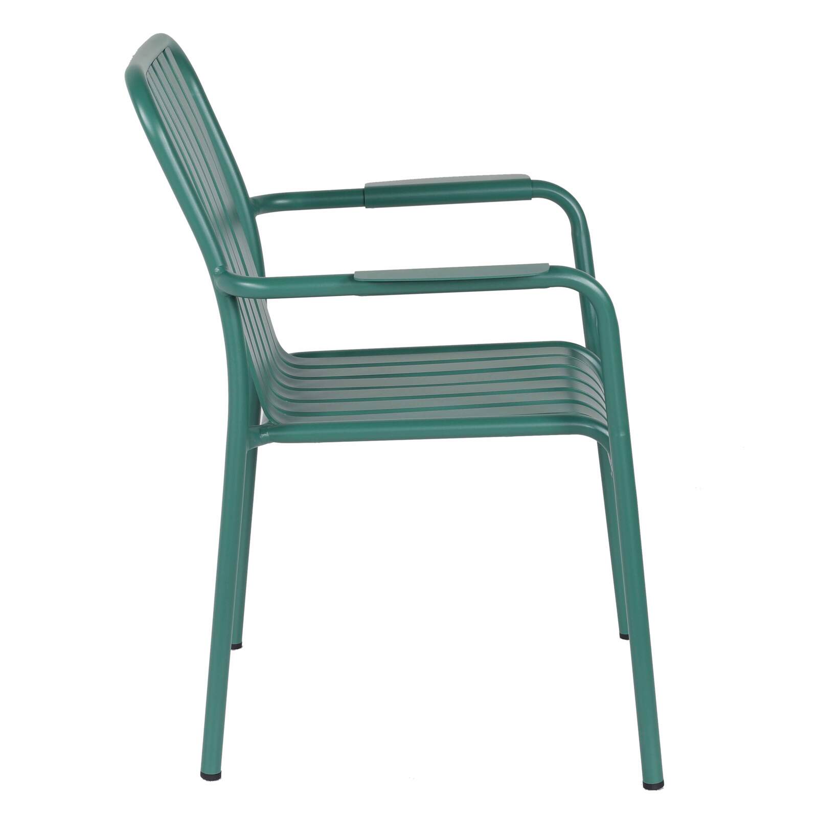 Chaise de jardin avec accoudoirs en aluminium
