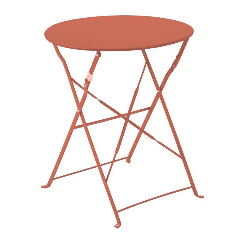 Table de jardin ronde pliante (Ø60 x 72 cm) en métal