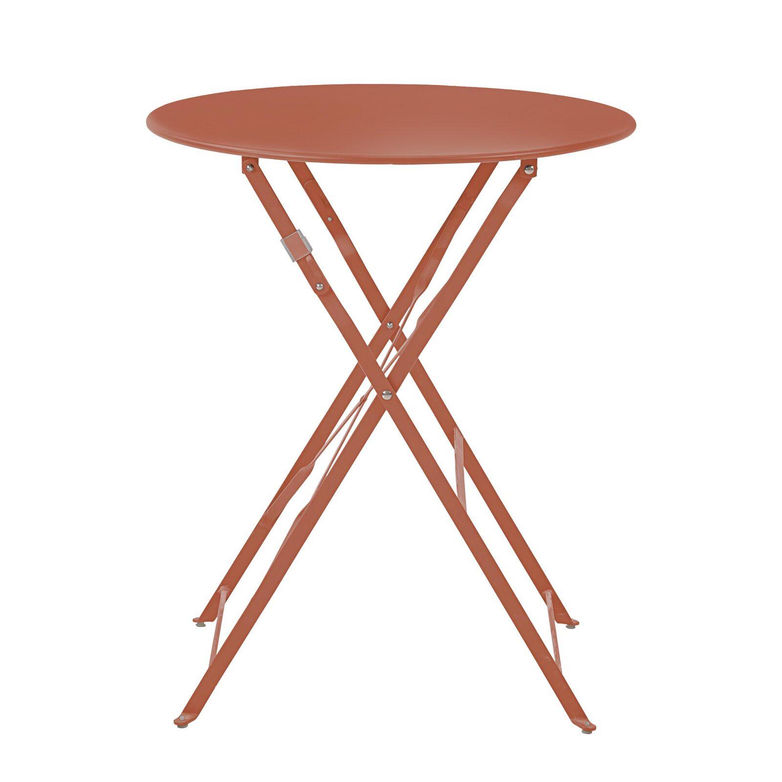 Table de jardin ronde pliante (Ø60 x 72 cm) en métal