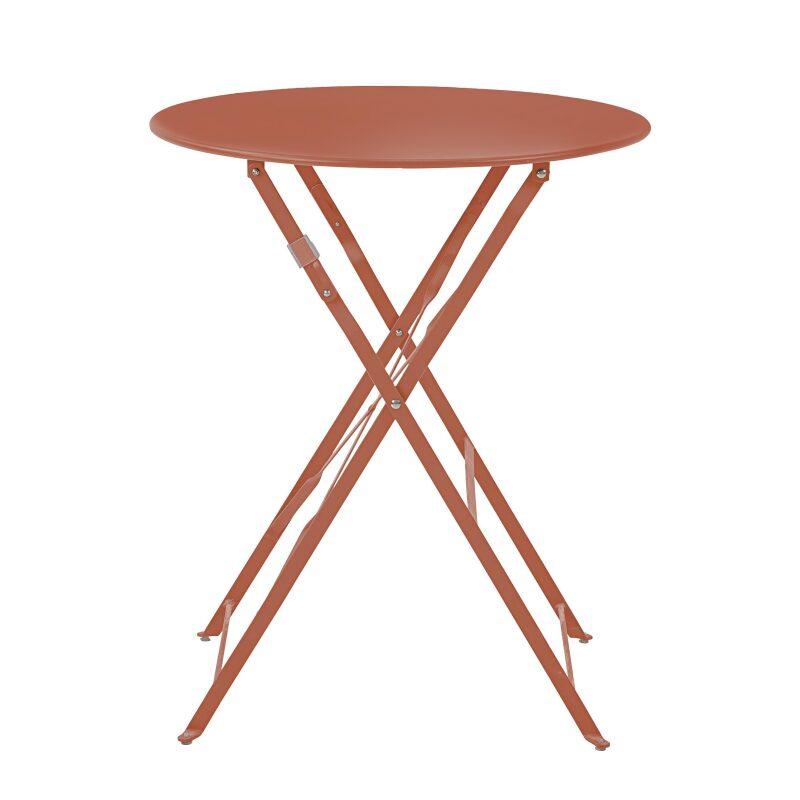 Table de jardin ronde pliante (Ø60 x 72 cm) en métal