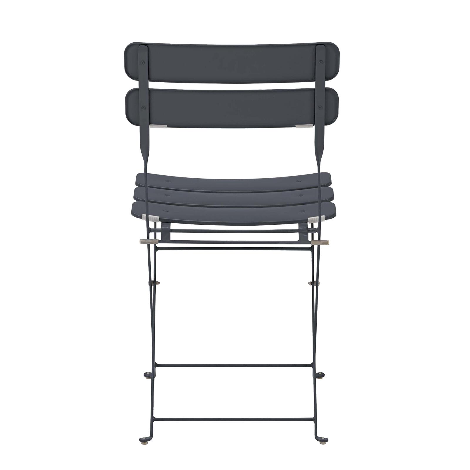 Lot de 2 chaises de jardin pliantes en métal