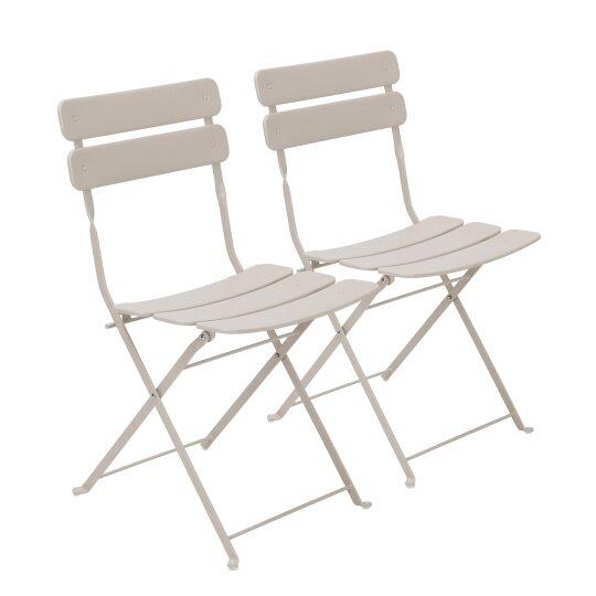 Lot de 2 chaises de jardin pliantes en métal