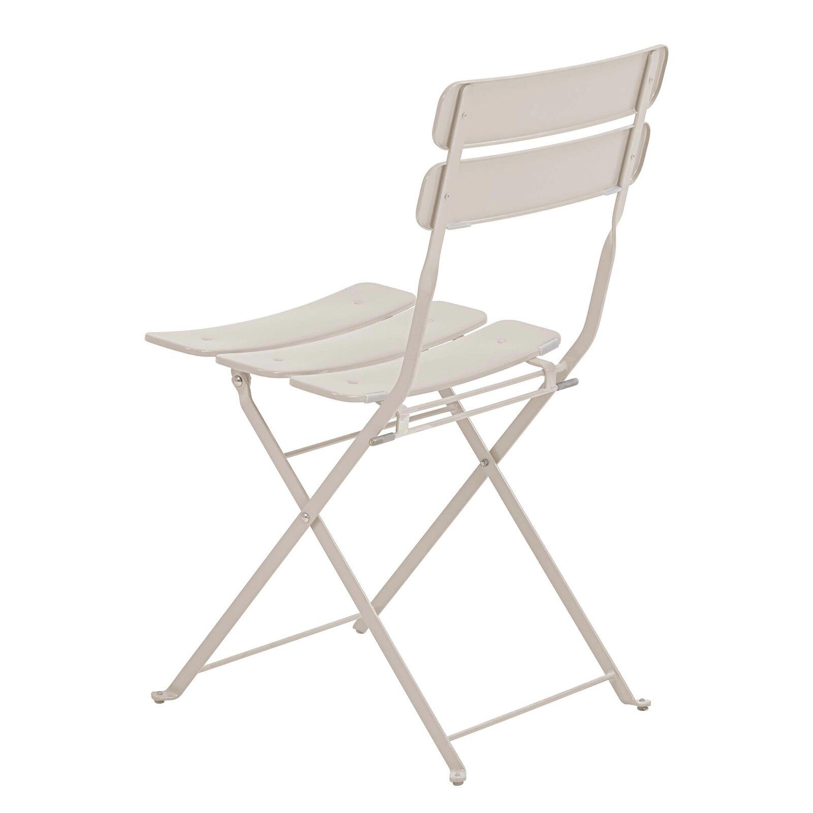 Lot de 2 chaises de jardin pliantes en métal