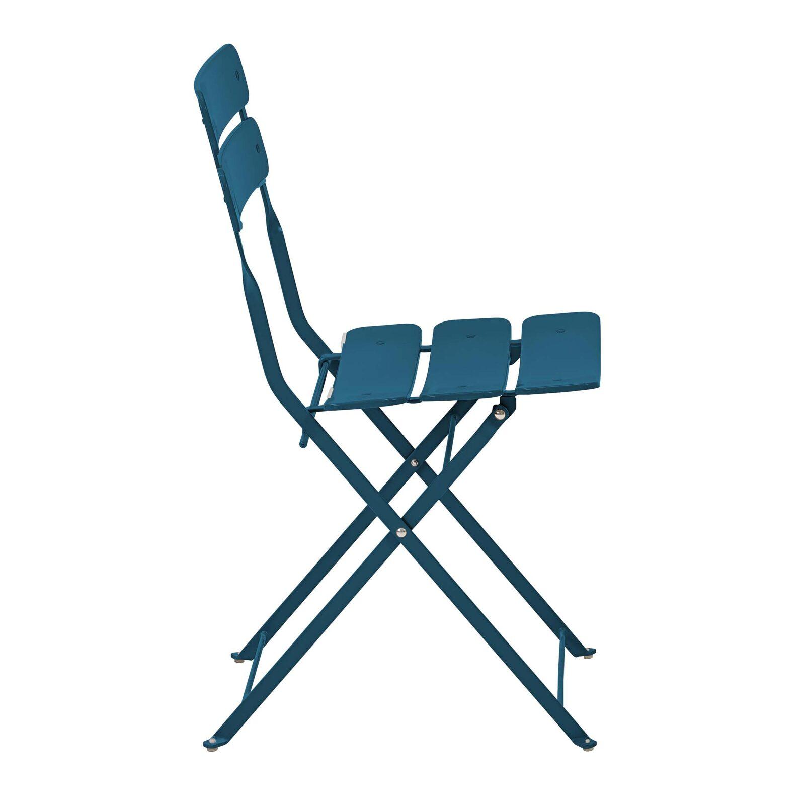 Lot de 2 chaises de jardin pliantes en métal