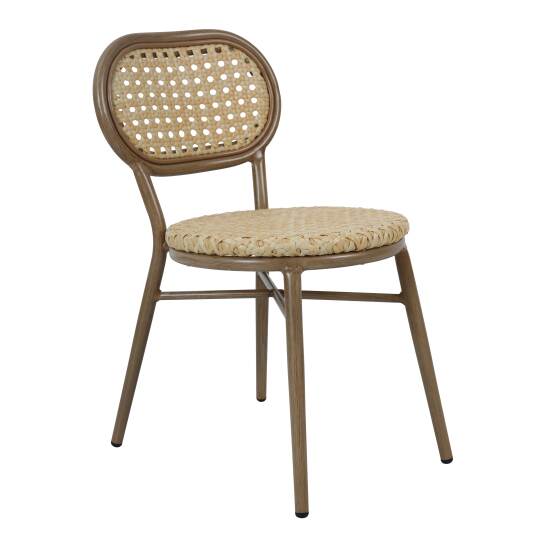 Chaise de jardin en aluminium et rotin synthétique | Oviala