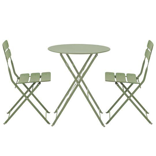 Table de jardin ronde rabattable ⌀60 x 72 cm et 2 chaises pliantes en métal