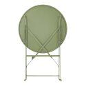 Table de jardin ronde rabattable ⌀60 x 72 cm et 2 chaises pliantes en métal