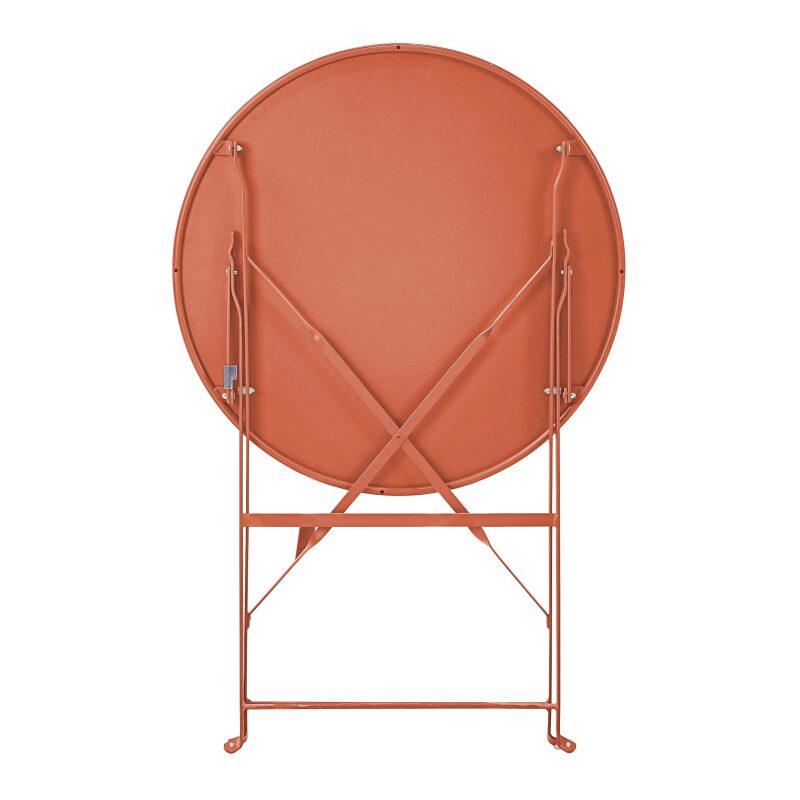 Table de jardin ronde rabattable ⌀60 x 72 cm et 2 chaises pliantes en métal