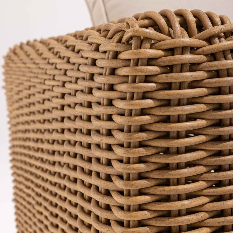 Salon de jardin bas d'angle 5 places en résine tressée (3/7)