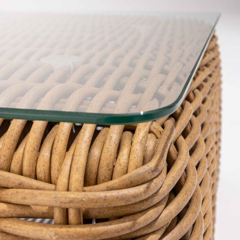 Salon de jardin bas d'angle 5 places en résine tressée (5/7)