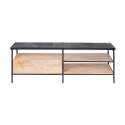 Meuble TV en marbre et manguier massif 150 cm
