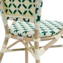 Chaise de bistrot parisien en aluminium et rotin synthétique