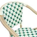 Chaise de bistrot parisien en aluminium et rotin synthétique