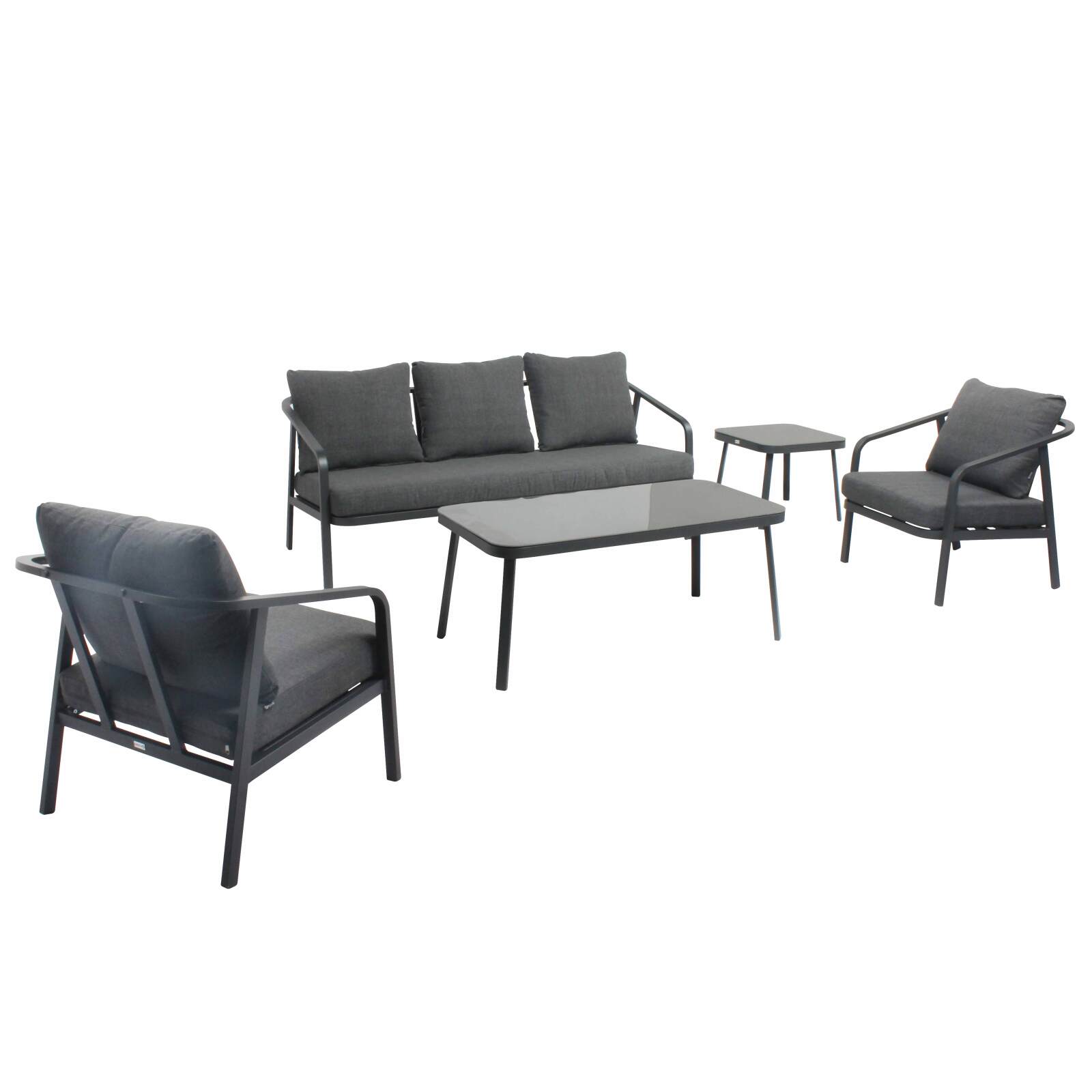 Salon de jardin 5 places en aluminium