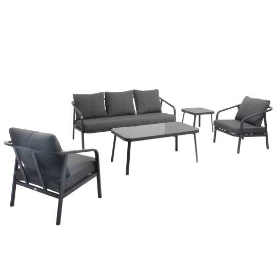 Salon de jardin 5 places en aluminium | Oviala