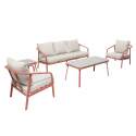 Salon de jardin 5 places en aluminium