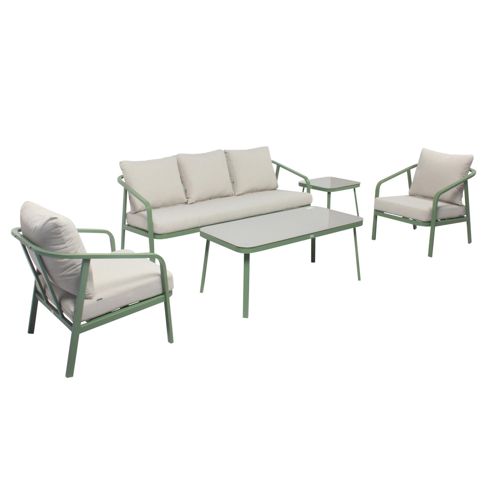 Salon de jardin 5 places en aluminium