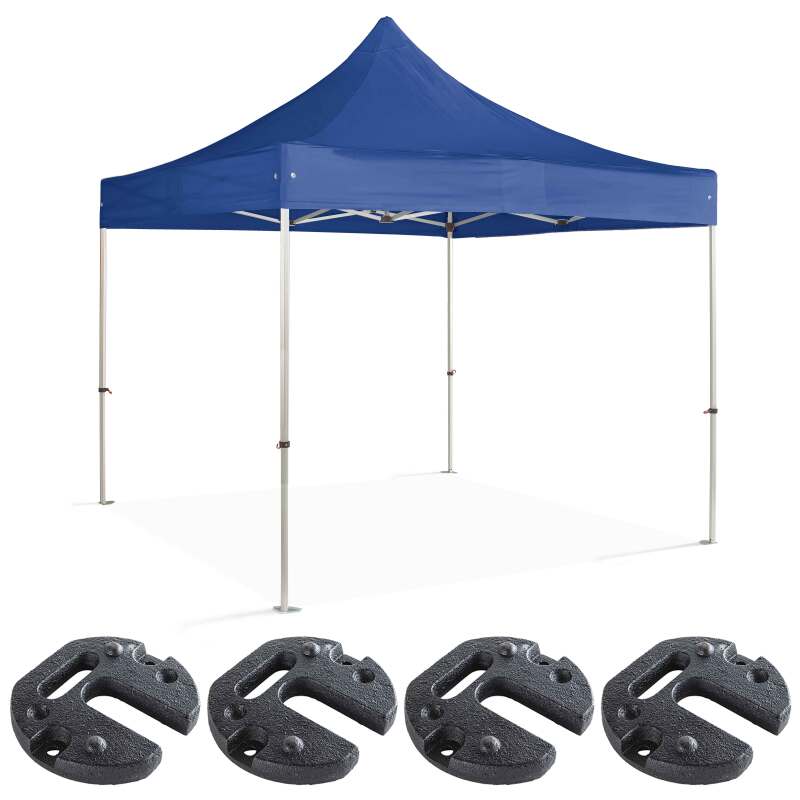 Tonnelle pliante en aluminium 3x3m 300g/m² 40mm + 4 poids de lestage