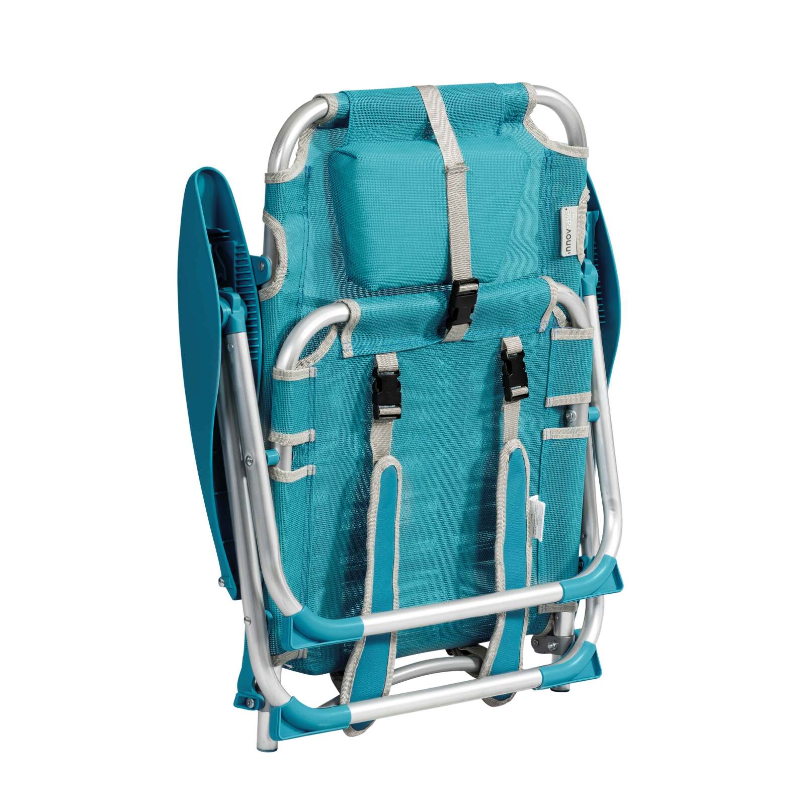 Lot de 2 chaises de plage pliantes, inclinables 4 positions