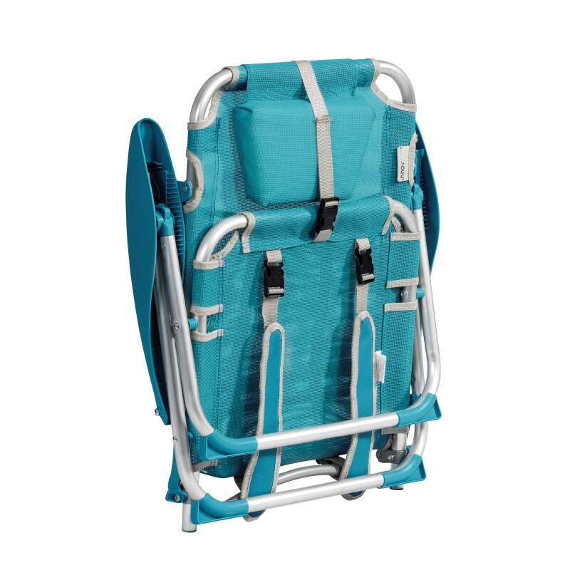 Lot de 2 chaises de plage pliantes, inclinables 4 positions