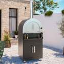 Cuisine d’extérieur angle acier 7 éléments dont 3 modules de cuisson et évier