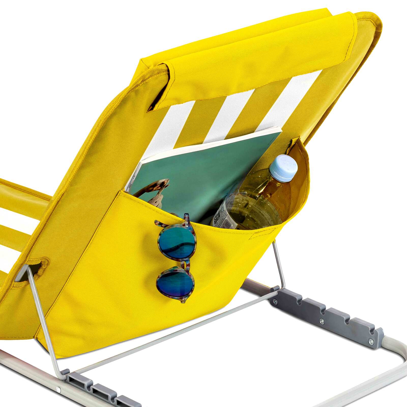 Lot de 2 matelas de plage pliants, inclinables 5 positions