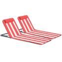 Lot de 2 matelas de plage pliants, inclinables 5 positions
