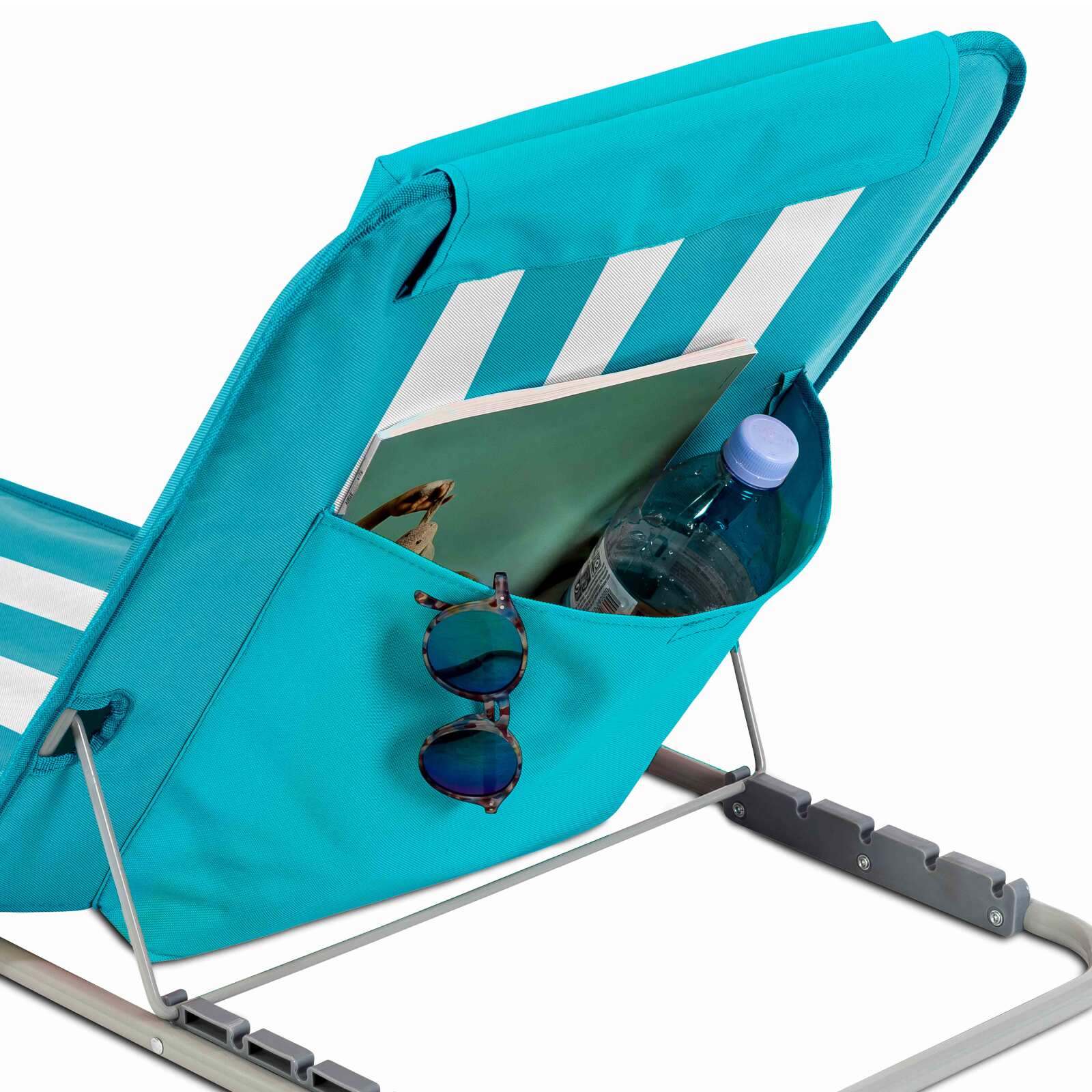 Lot de 2 matelas de plage pliants opale et mangue Lot de 2 matelas de plage pliants opale et mangue