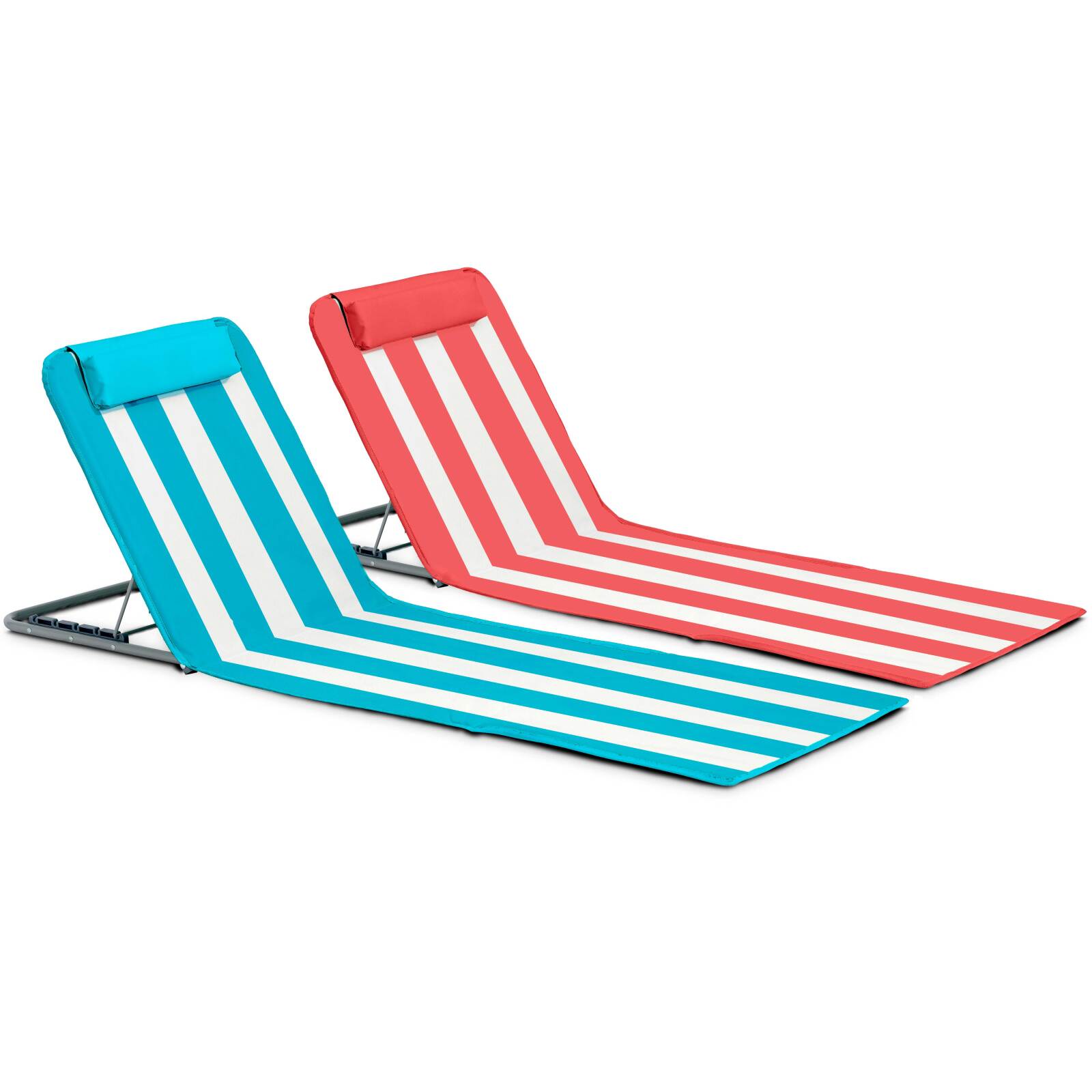Lot de 2 matelas de plage pliants opale et mangue Lot de 2 matelas de plage pliants opale et mangue