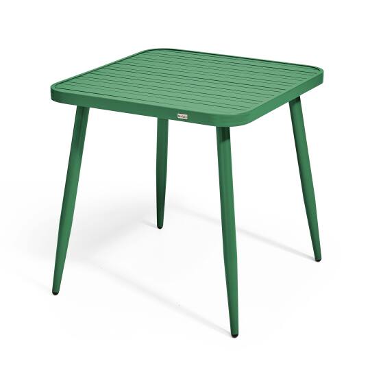 Table de jardin carrée en aluminium robuste et légère | Oviala