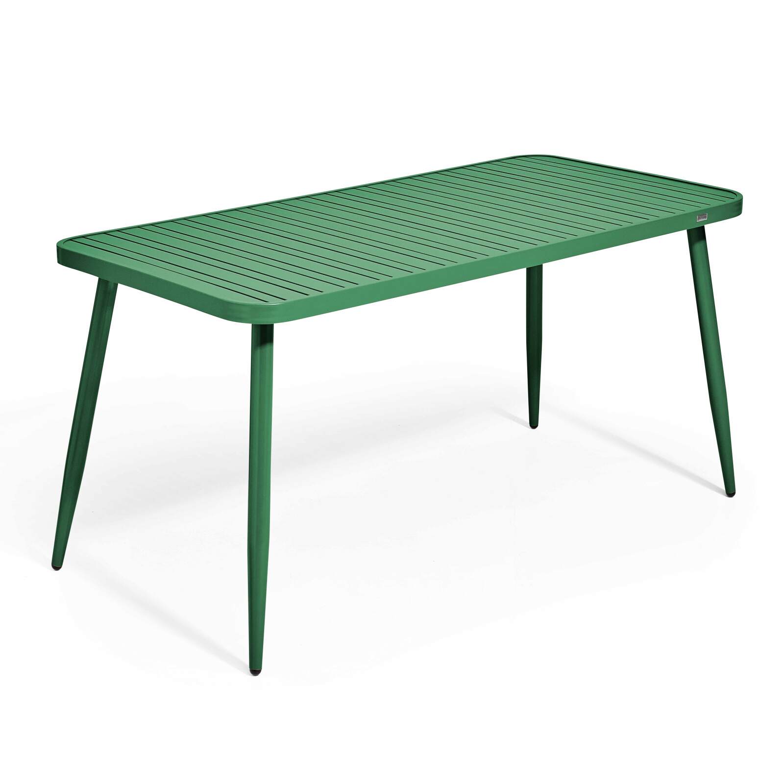 Table de jardin rectangulaire 150 x 75 cm avec 4 fauteuils en aluminium