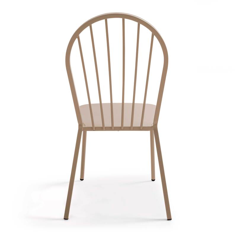 Table de jardin bistrot rabattable Ø70 x 72 cm et 2 chaises en métal