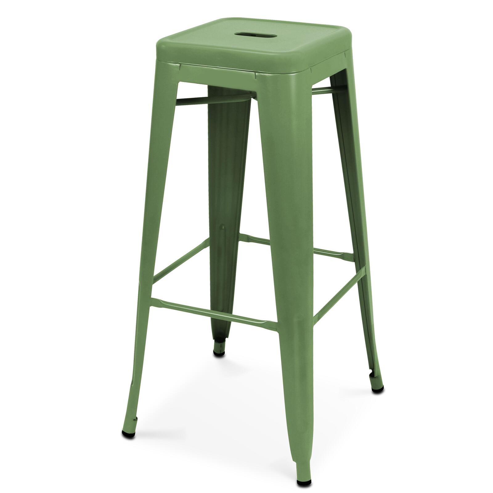 Lot de 4 tabourets de jardin en métal