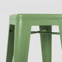 Lot de 4 tabourets de jardin en métal