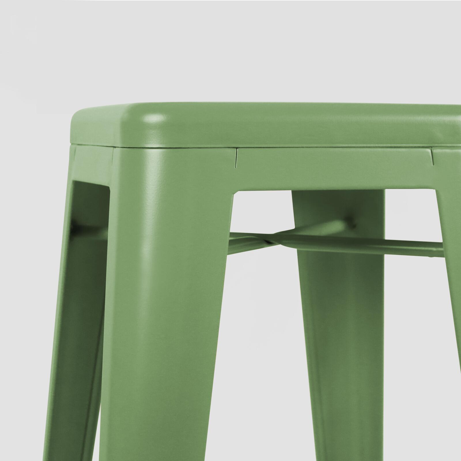 Lot de 4 tabourets de jardin en métal