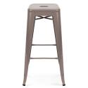 Lot de 4 tabourets de jardin en métal